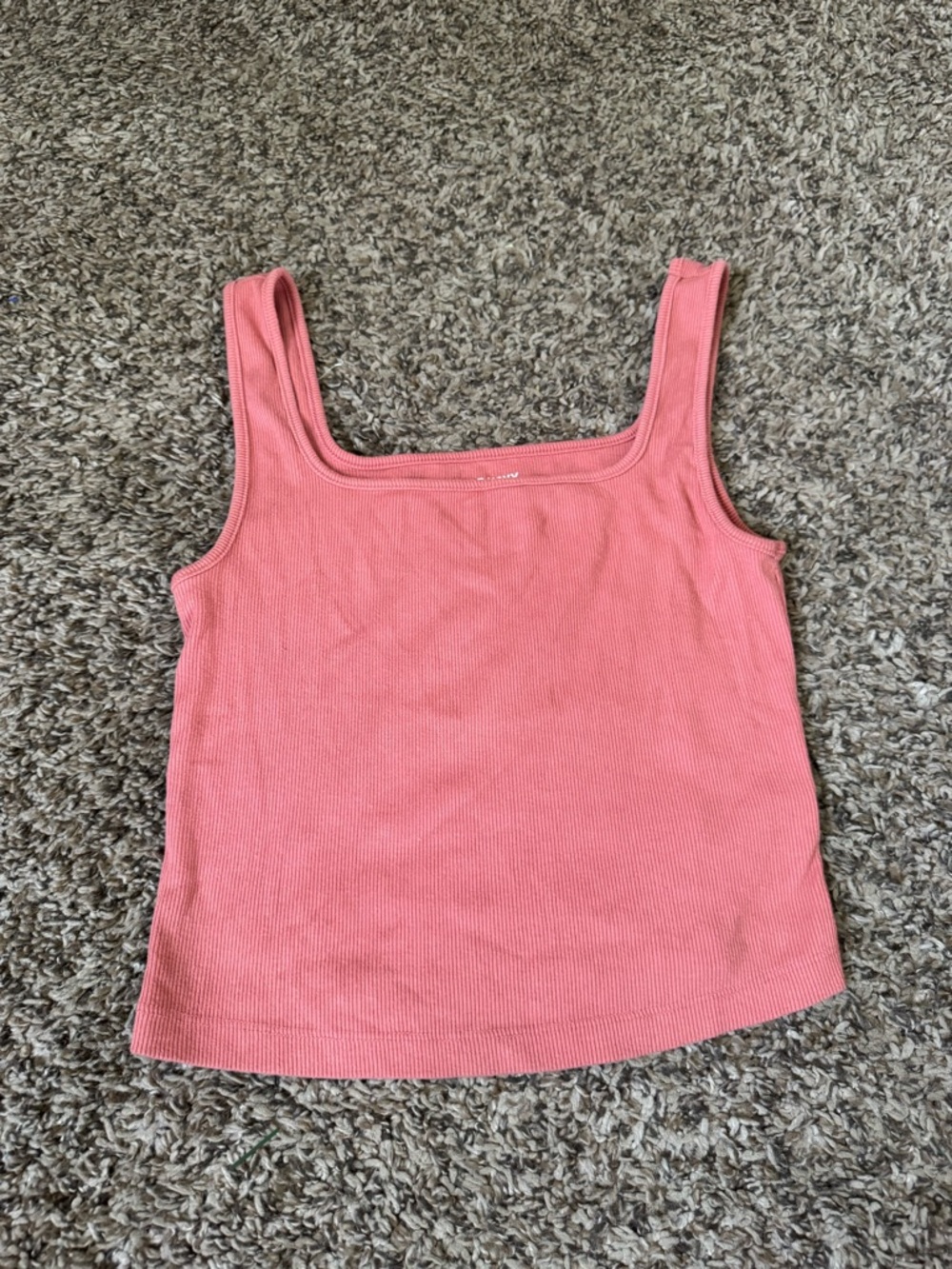 Old Navy Ribbed Square-Neck Tank Top - Coral
